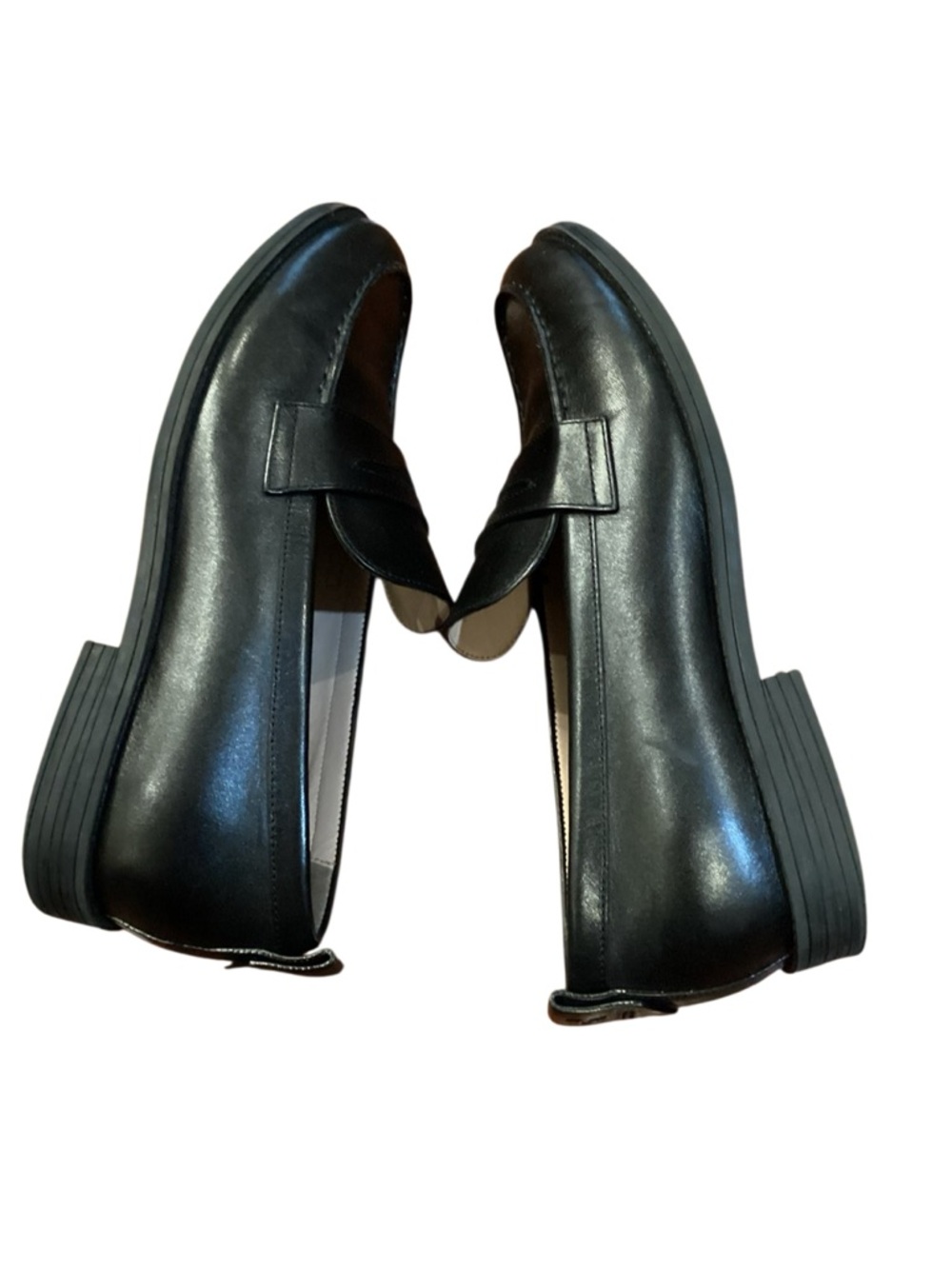 Cole Haan Black Leather Stassi Penny Loafers size 8.5 - Picture 2 of 12